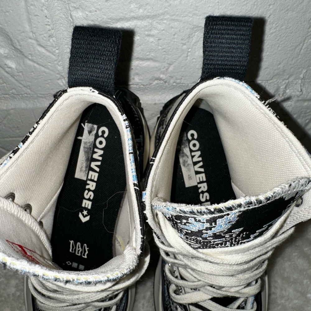 Converse Jacquard Run Star Hike Hi Sneakers Size 37.5 - Picture 6 of 9